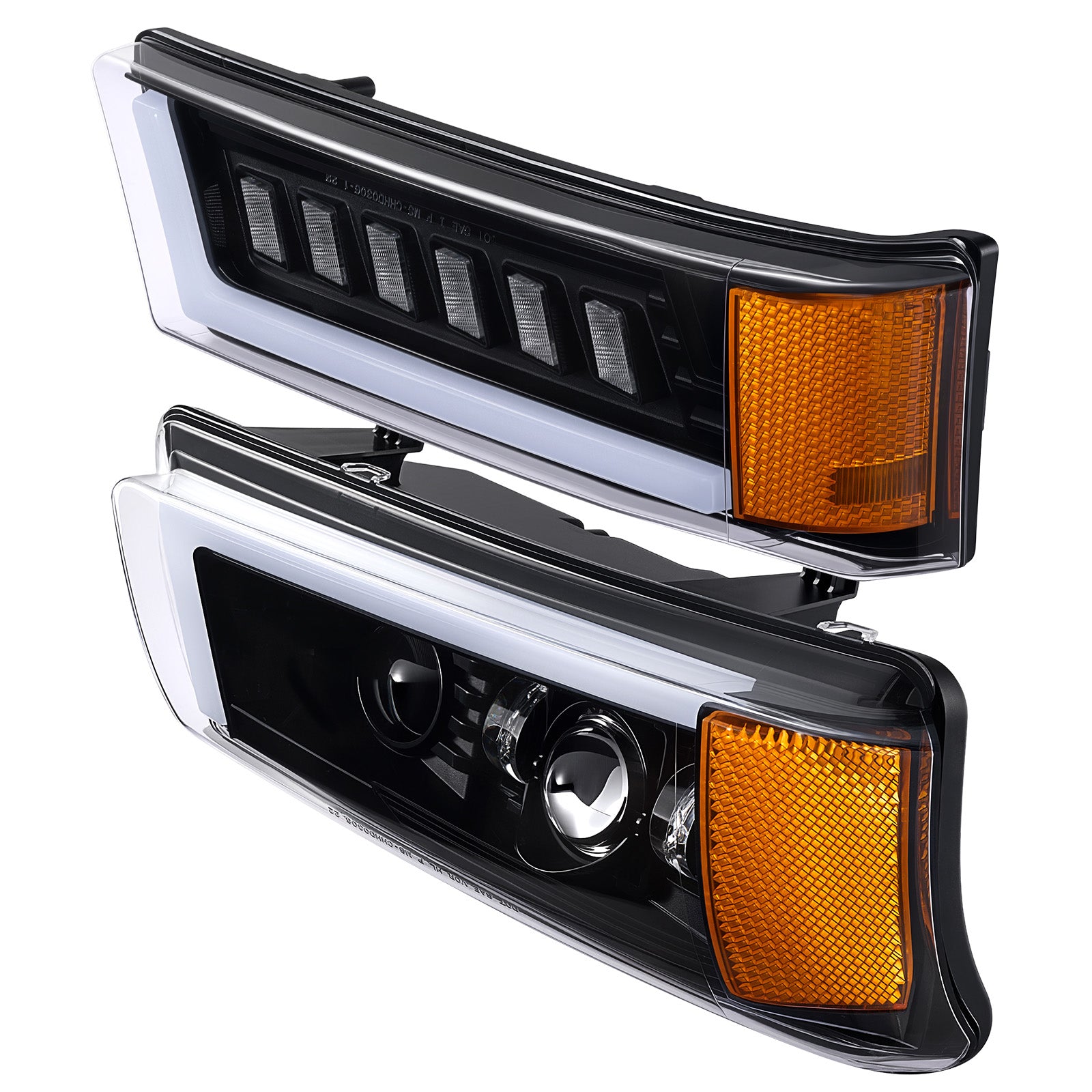 For 2003-2006 Chevy Silverado/Avalanche LED Headlights Assembly Pair