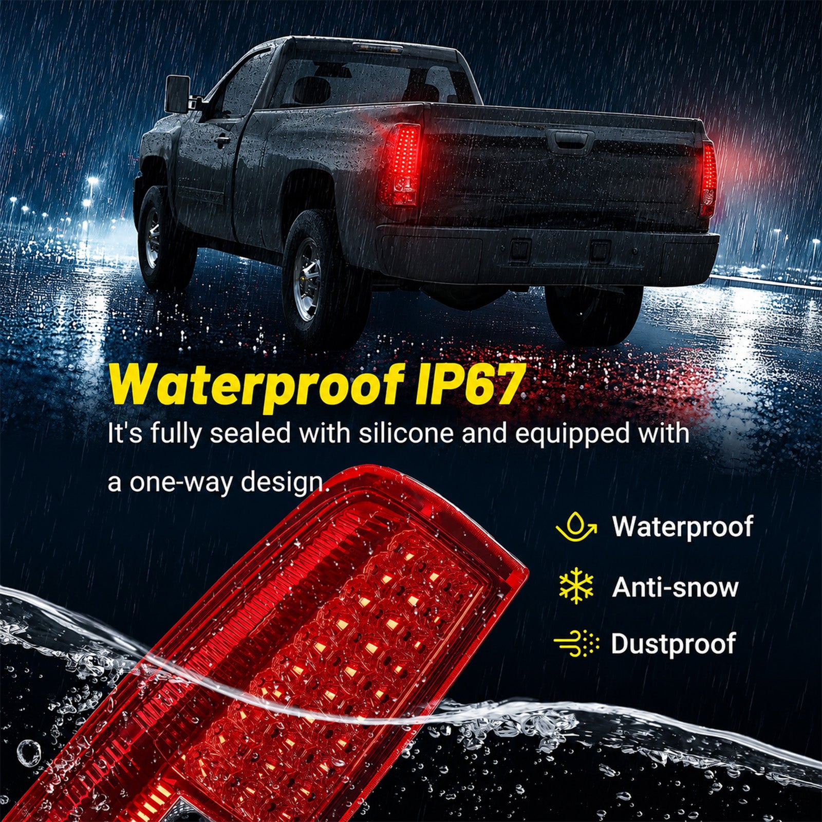 For 2003-2006 Chevy Silverado LED Tail Lights Assembly Pair