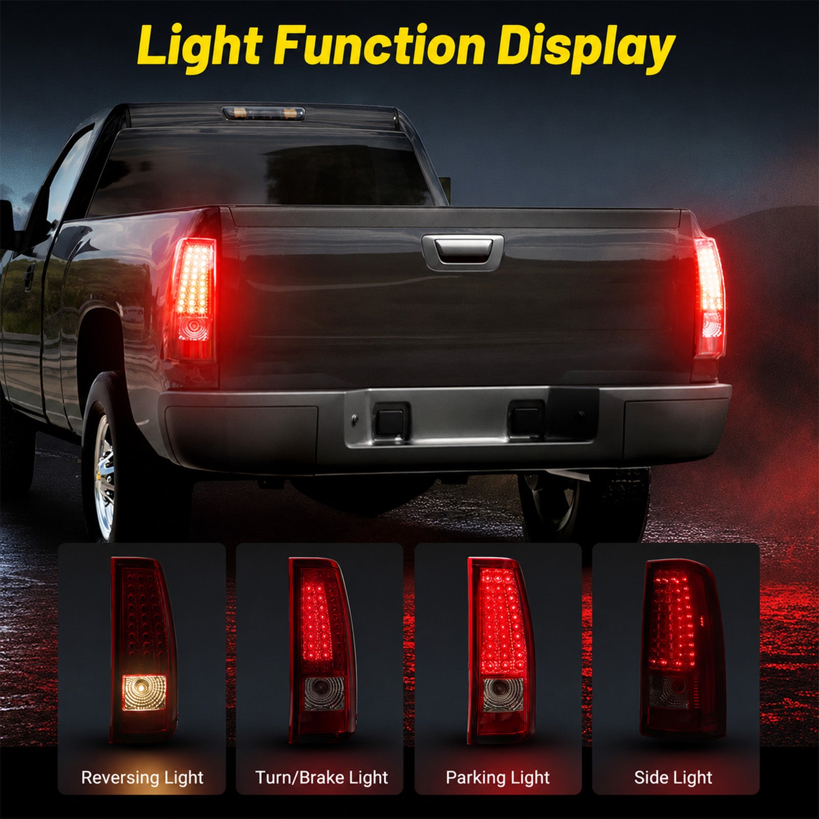 For 2003-2006 Chevy Silverado LED Tail Lights Assembly Pair