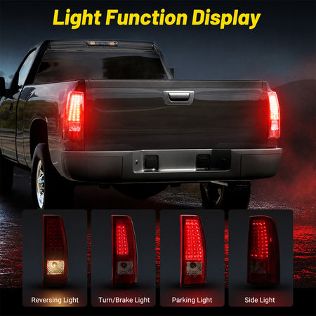 For 2003-2006 Chevy Silverado LED Tail Lights Assembly Pair
