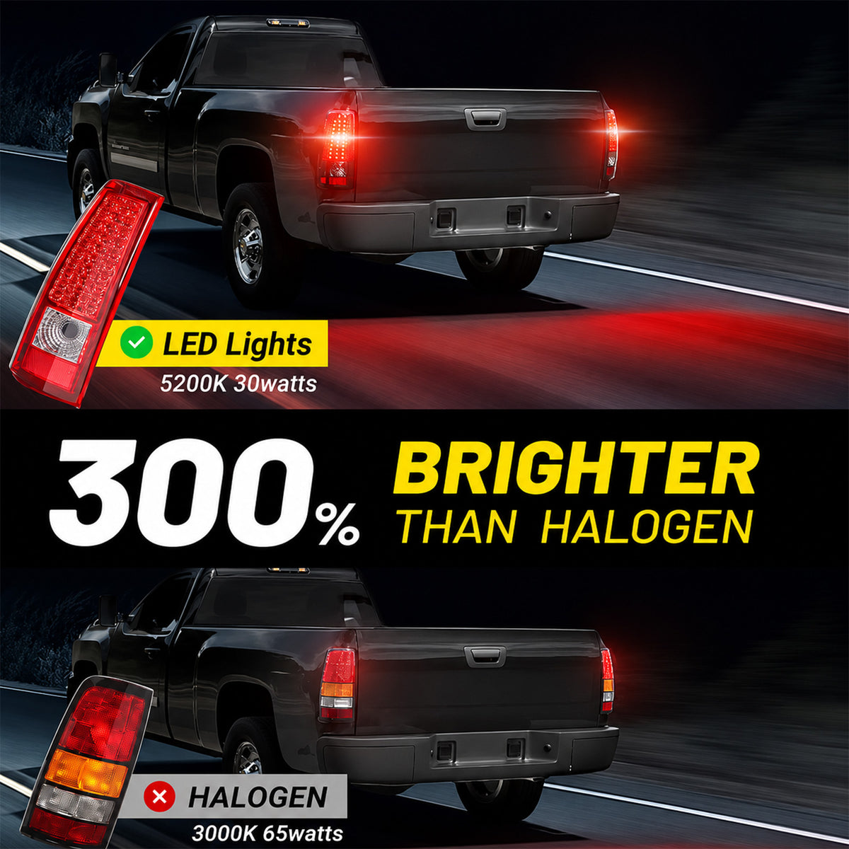 For 2003-2006 Chevy Silverado LED Tail Lights Assembly Pair
