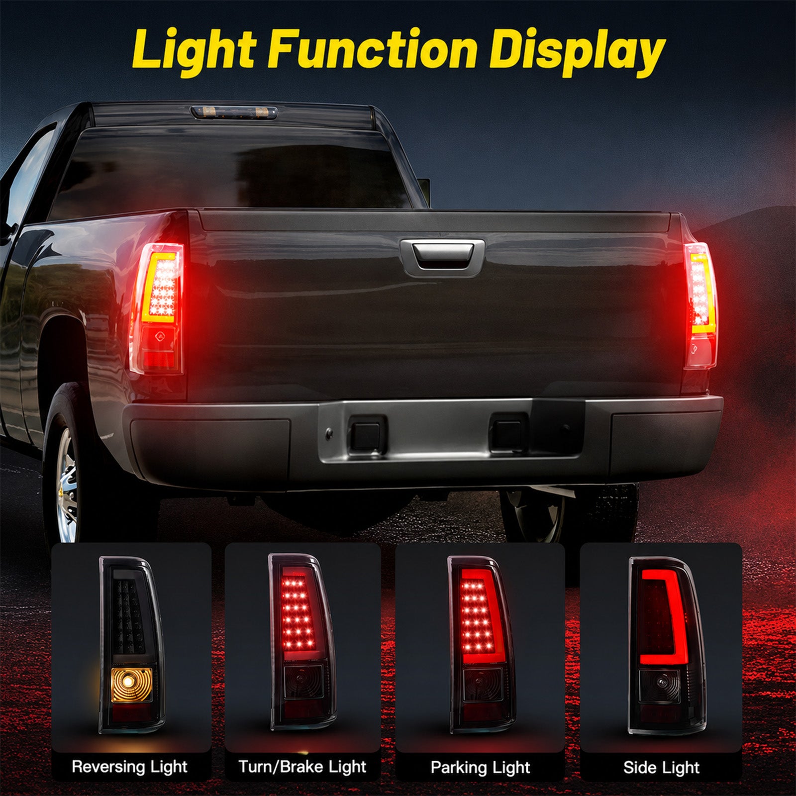 For-2003-2006-Chevy-Silverado-Smoked-LED-Tail-Lights-Assembly-Pair-11