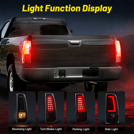 For-2003-2006-Chevy-Silverado-Smoked-LED-Tail-Lights-Assembly-Pair-11