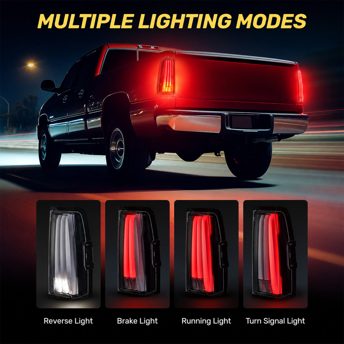 For 2003-2007 Chevy Silverado 1500/2500/3500 LED Tail Light Assembly Pair