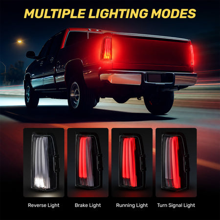 For 2003-2007 Chevy Silverado 1500/2500/3500 LED Tail Light Assembly Pair