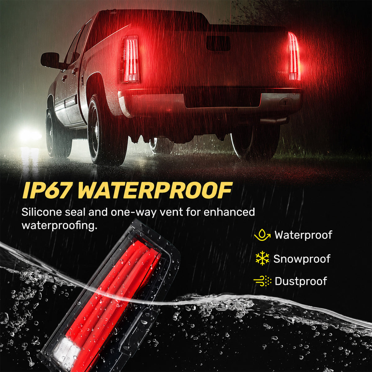 For 2003-2007 Chevy Silverado 1500/2500/3500 LED Tail Light Assembly Pair