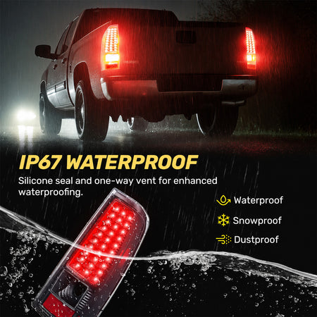 For 2003-2007 Chevy Silverado 1500/2500/3500 Smoked LED Tail Light Assembly Pair