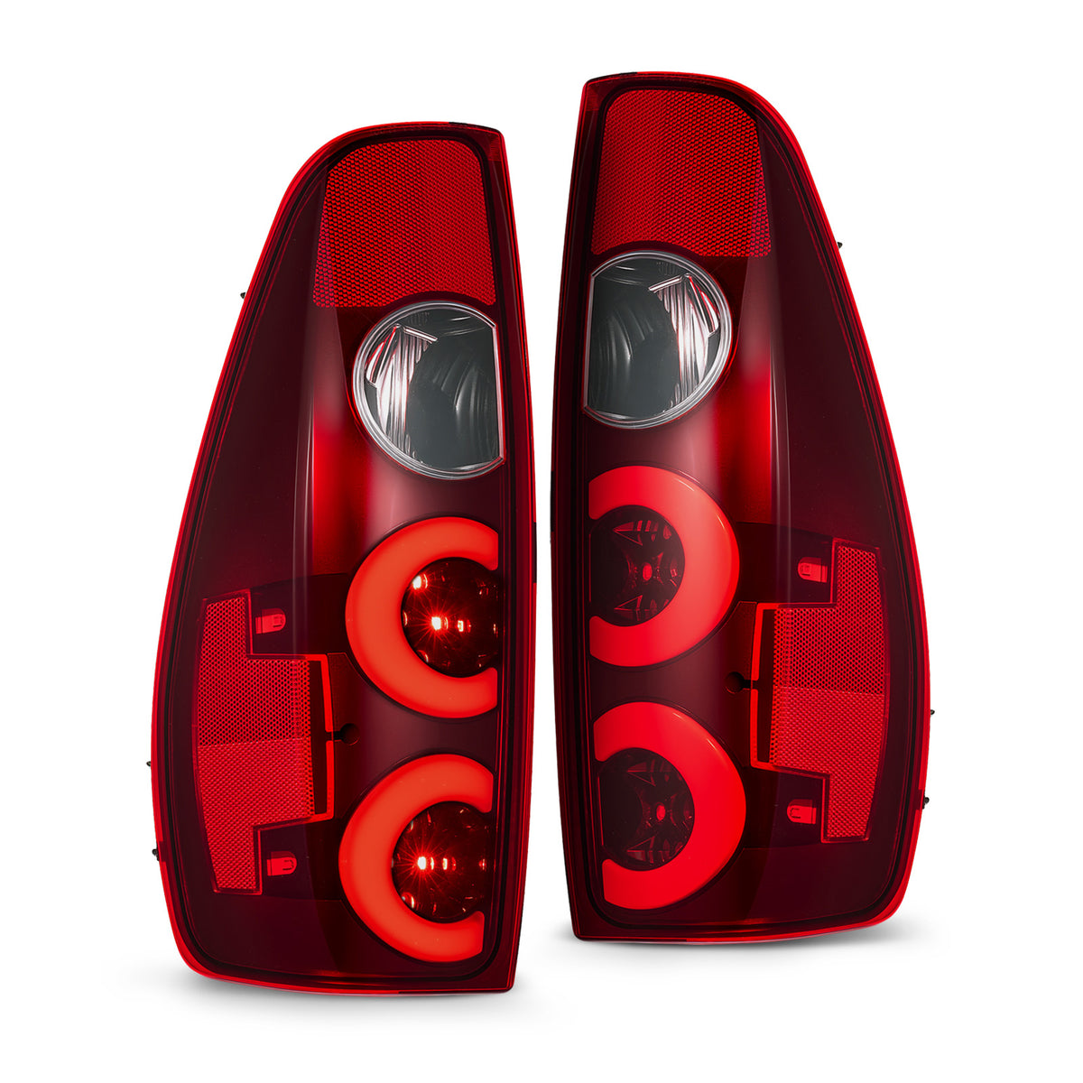 For 2004-2012 Chevy Colorado Red Lens LED Tail Light Assembly Pair