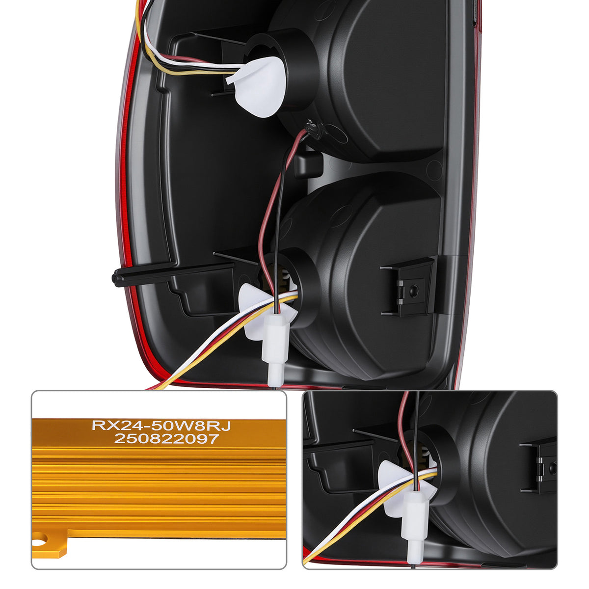 For 2004-2012 Chevy Colorado Red Lens LED Tail Light Assembly Pair