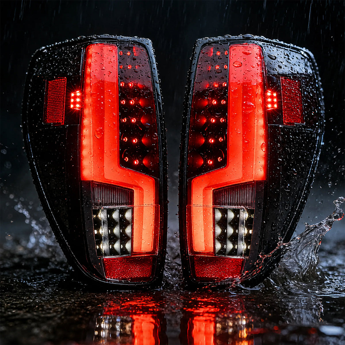For 2004-2012 Chevy Colorado Smoked LED Tail Light Assembly Pair