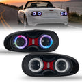 For 2005-2015 Mazda MX-5 NC Smoked RGB LED Tail Lights Assembly Pair