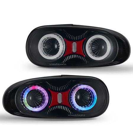 For 2005-2015 Mazda MX-5 NC Smoked RGB LED Tail Lights Assembly Pair