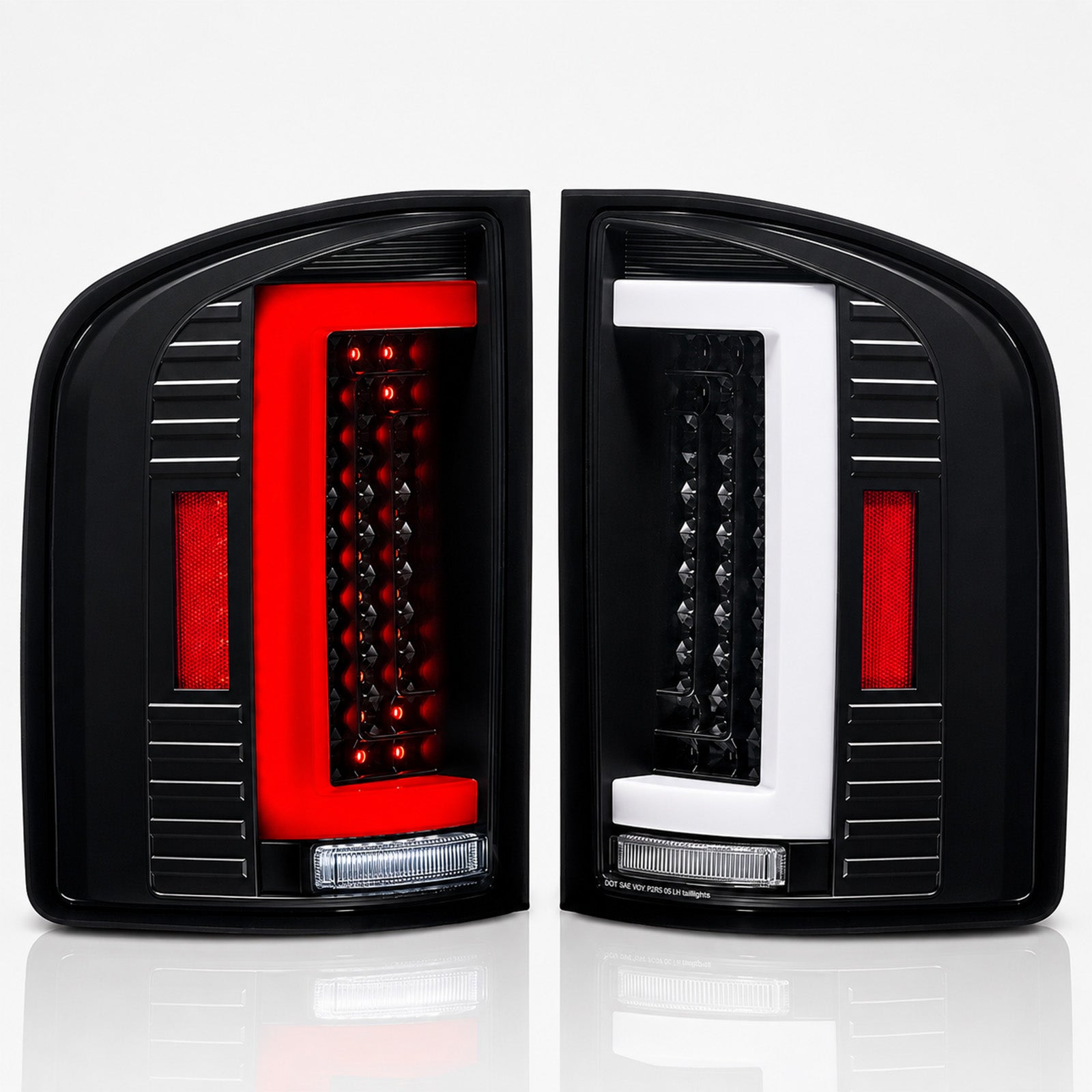 For 2007-2013 Chevy Silverado 1500 Smoked LED Tail Lights Assembly Pair