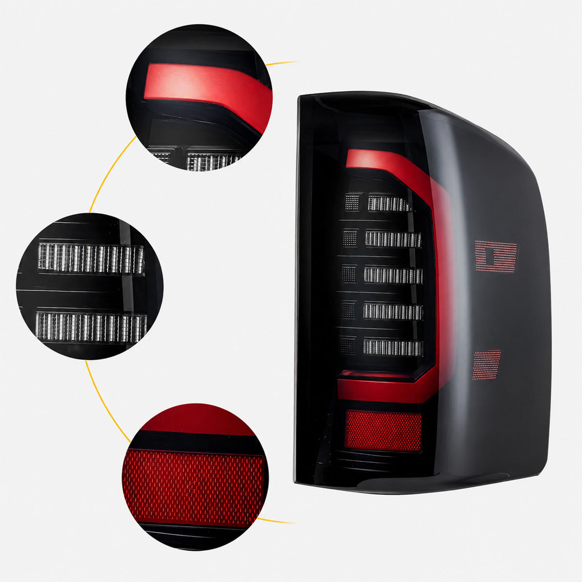 For 2007-2013 Chevy Silverado Smoked LED Tail Lights Assembly Pair