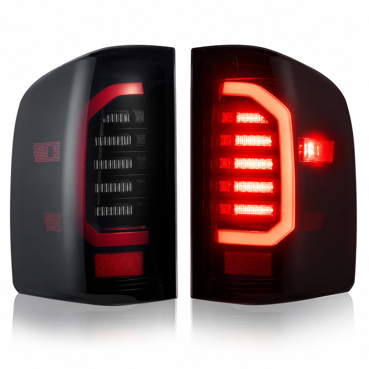 For 2007-2013 Chevy Silverado Smoked LED Tail Lights Assembly Pair