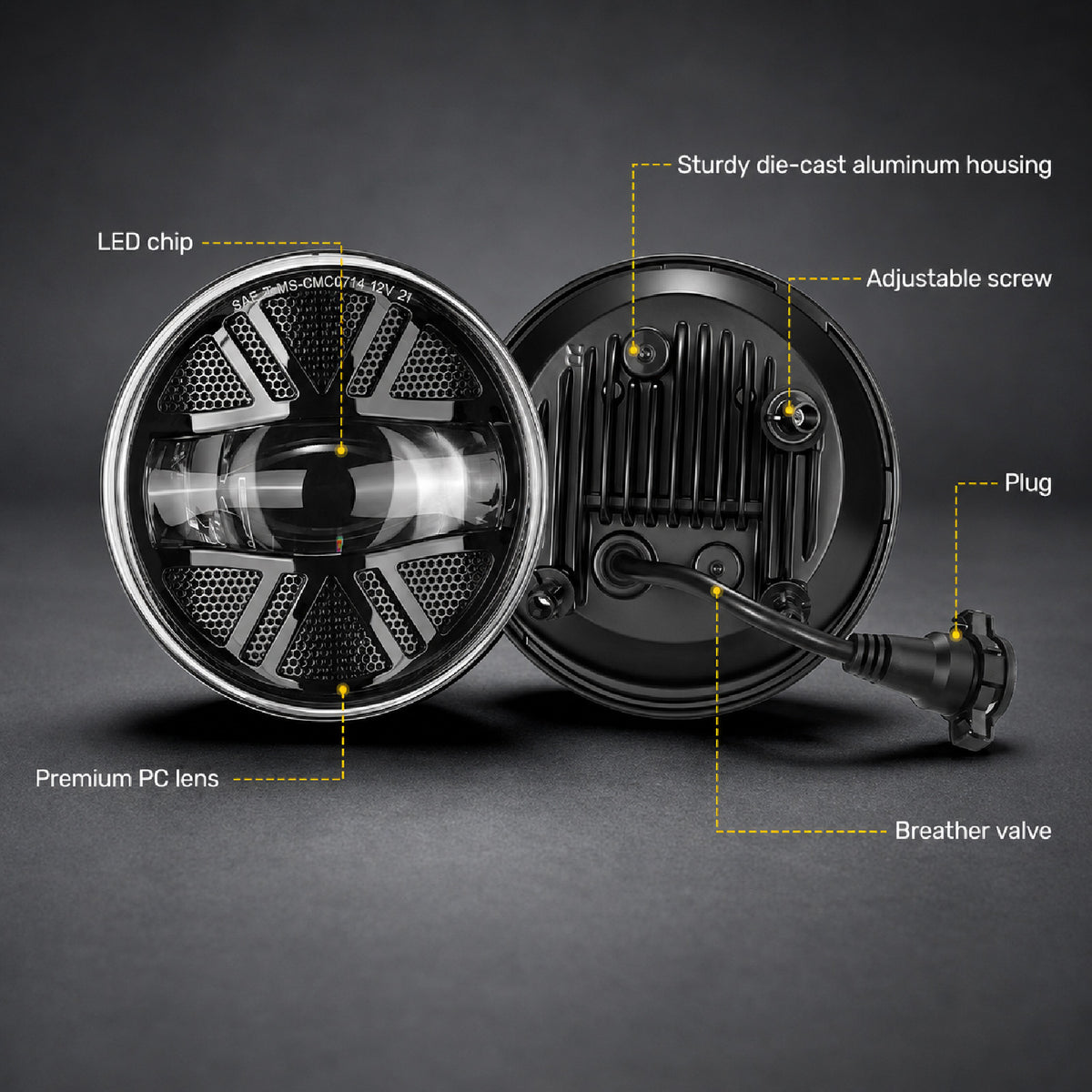For 2007-2013 GMC Sierra 1500/2500HD/3500HD LED Fog Lights Assembly Pair