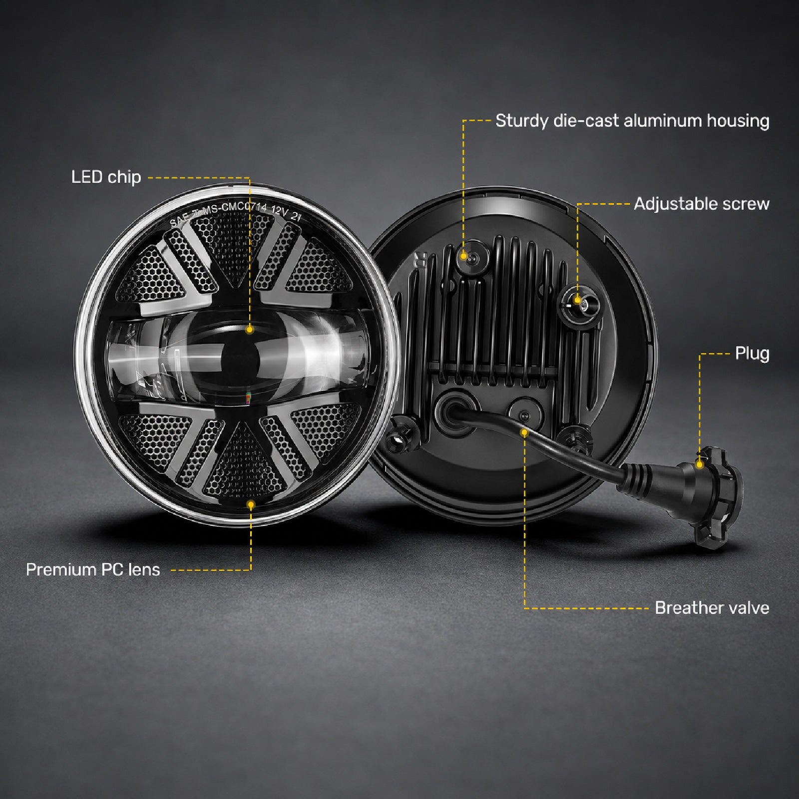For 2007-2013 GMC Sierra 1500/2500HD/3500HD LED Fog Lights Assembly Pair