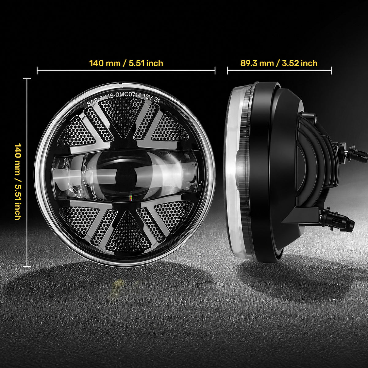 For 2007-2013 GMC Sierra 1500/2500HD/3500HD LED Fog Lights Assembly Pair