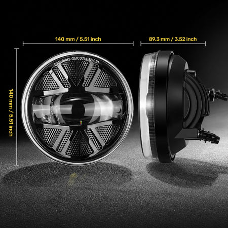 For 2007-2013 GMC Sierra 1500/2500HD/3500HD LED Fog Lights Assembly Pair