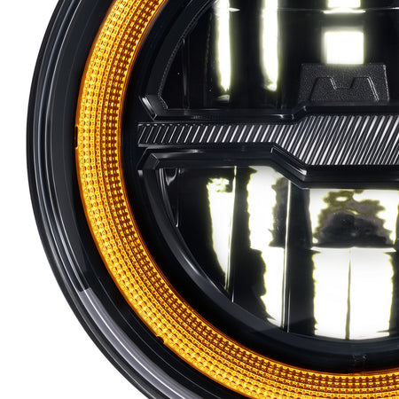 For 2007-2014 Jeep Wrangler 7 Inch Gradient Halo LED Headlights Assembly Pair