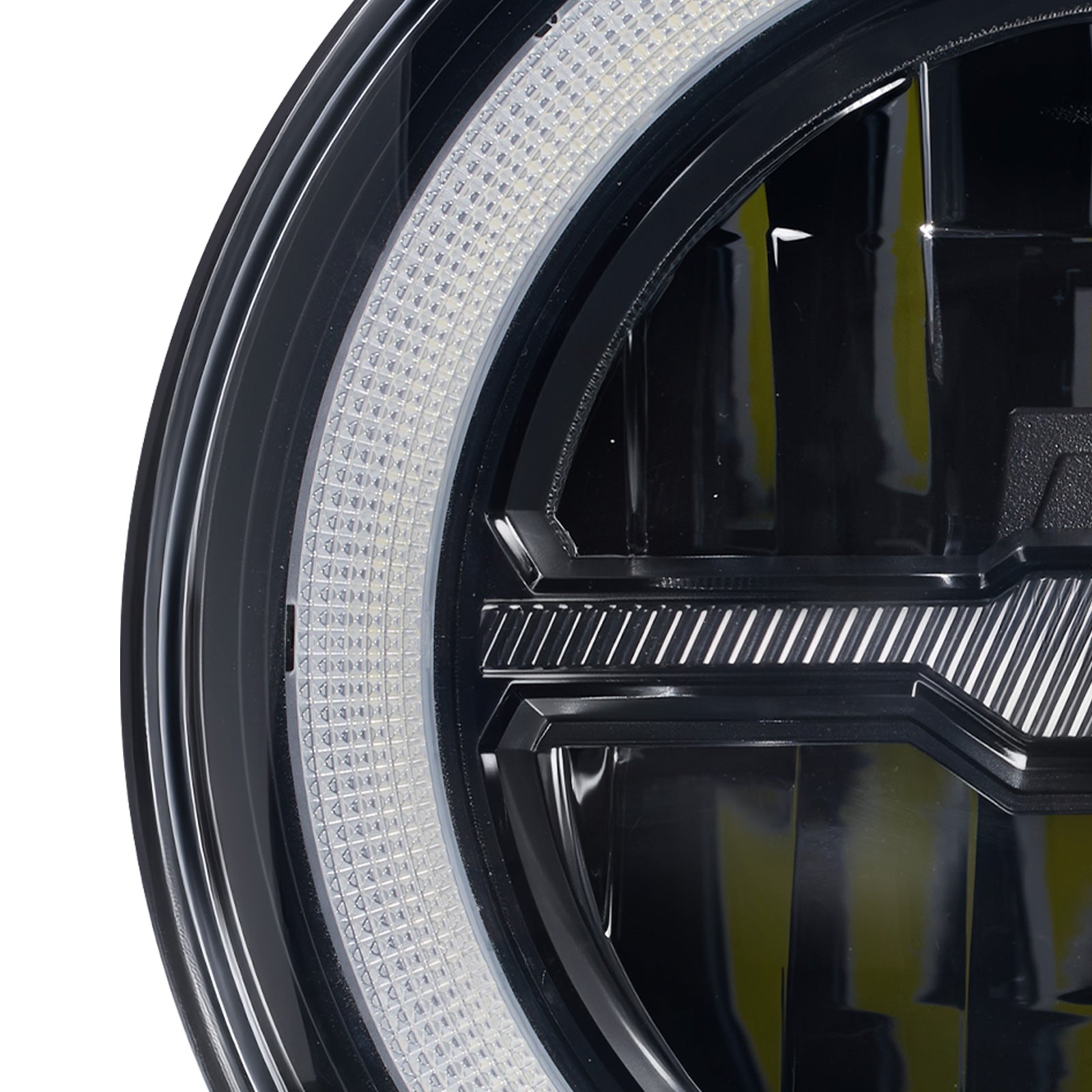 For 2007-2014 Jeep Wrangler 7 Inch Gradient Halo LED Headlights Assembly Pair
