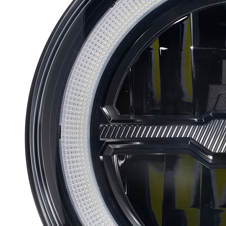 For 2007-2014 Jeep Wrangler 7 Inch Gradient Halo LED Headlights Assembly Pair