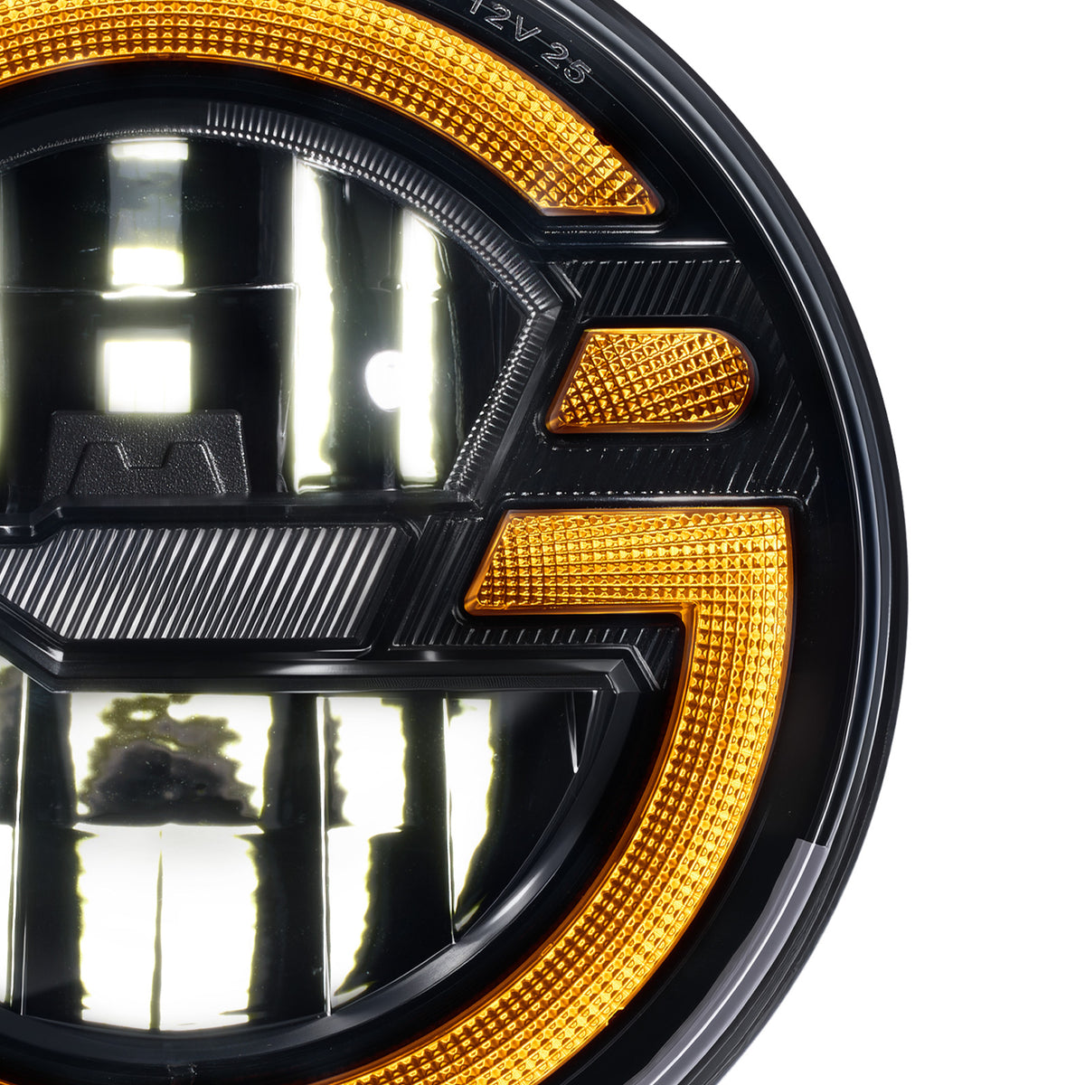For 2007-2014 Jeep Wrangler 7 Inch Gradient Halo LED Headlights Assembly Pair