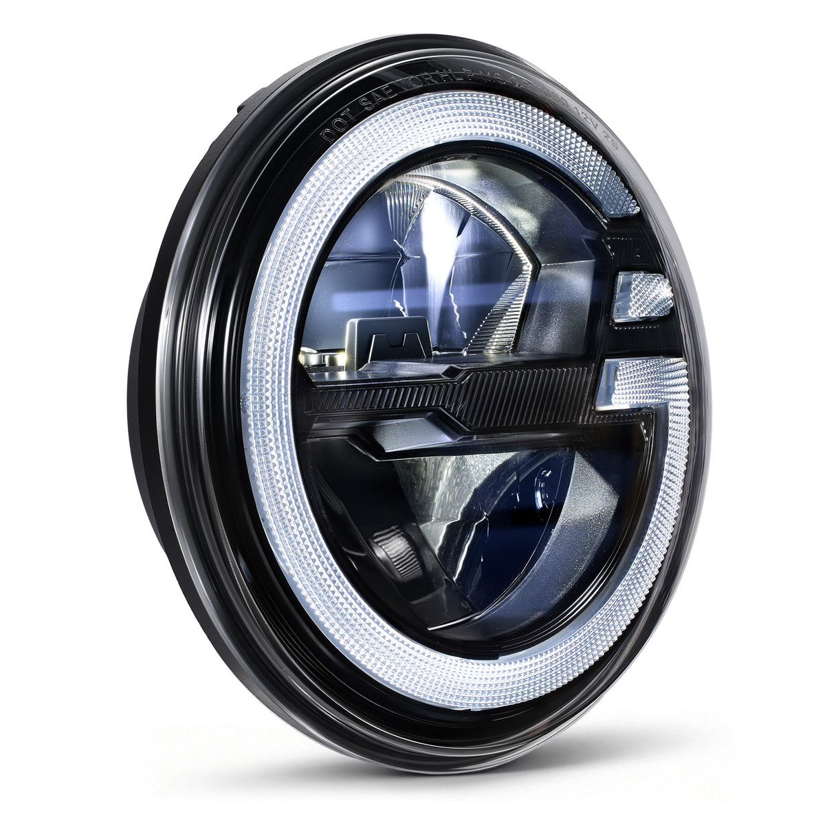 For 2007-2014 Jeep Wrangler 7 Inch Gradient Halo LED Headlights Assembly Pair