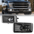 For 2007-2016 Chevy Silverado & 2015-2016 GMC Yukon Black LED Fog Lights Assembly Pair