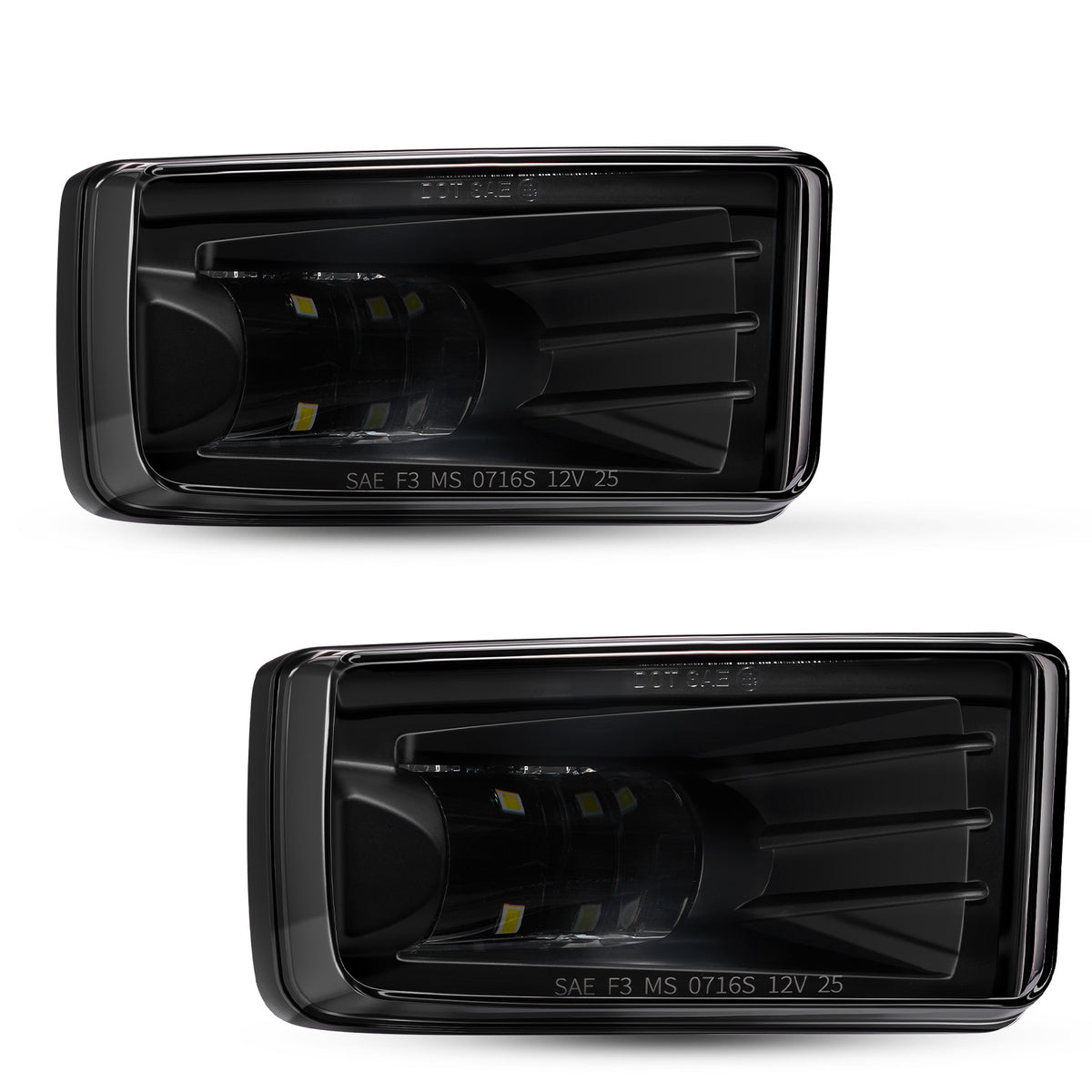 For 2007-2015 Chevy Avalanche Black LED Fog Lights Assembly Pair