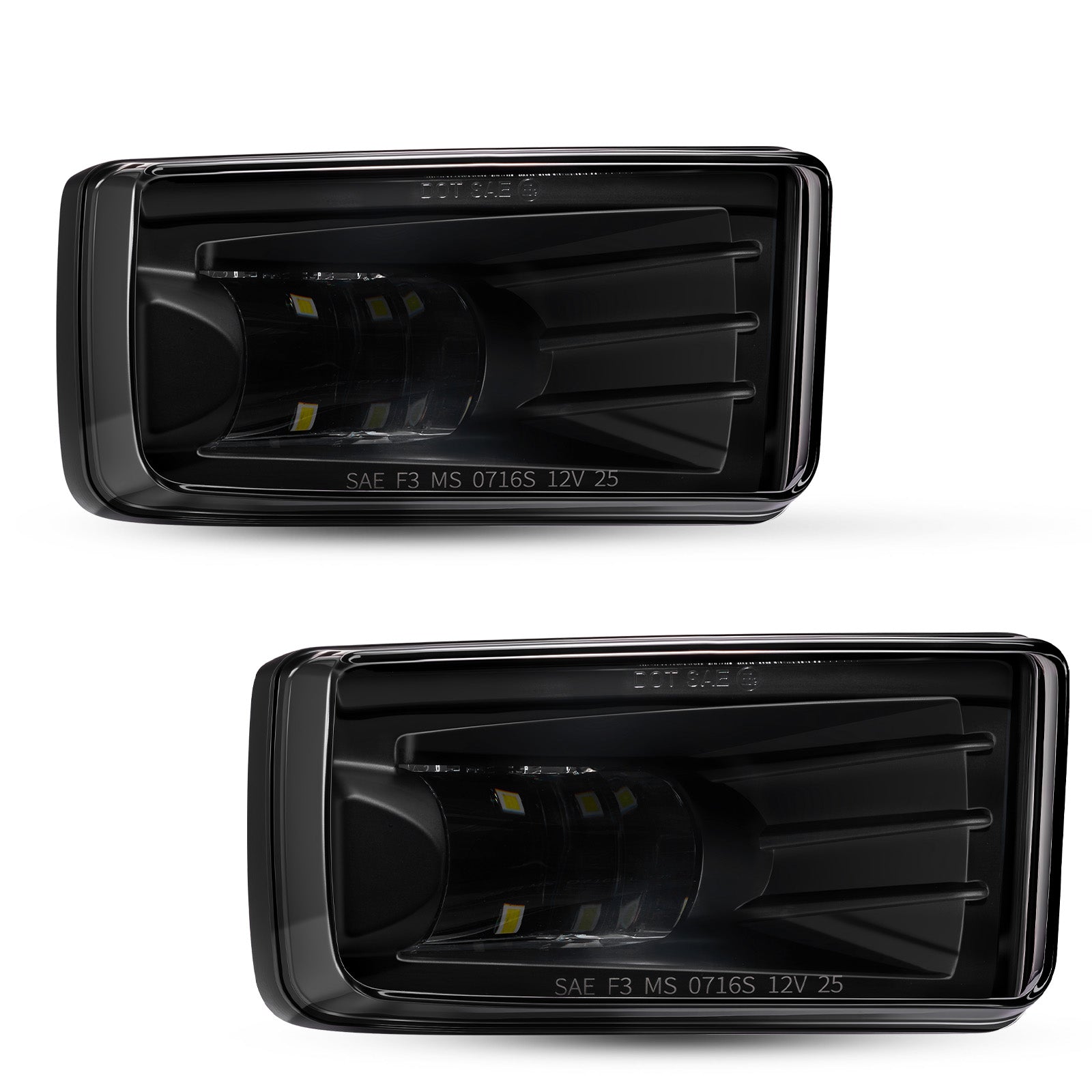For 2007-2015 Chevy Avalanche Black LED Fog Lights Assembly Pair