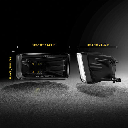 For 2007-2015 Chevy Avalanche Black LED Fog Lights Assembly Pair