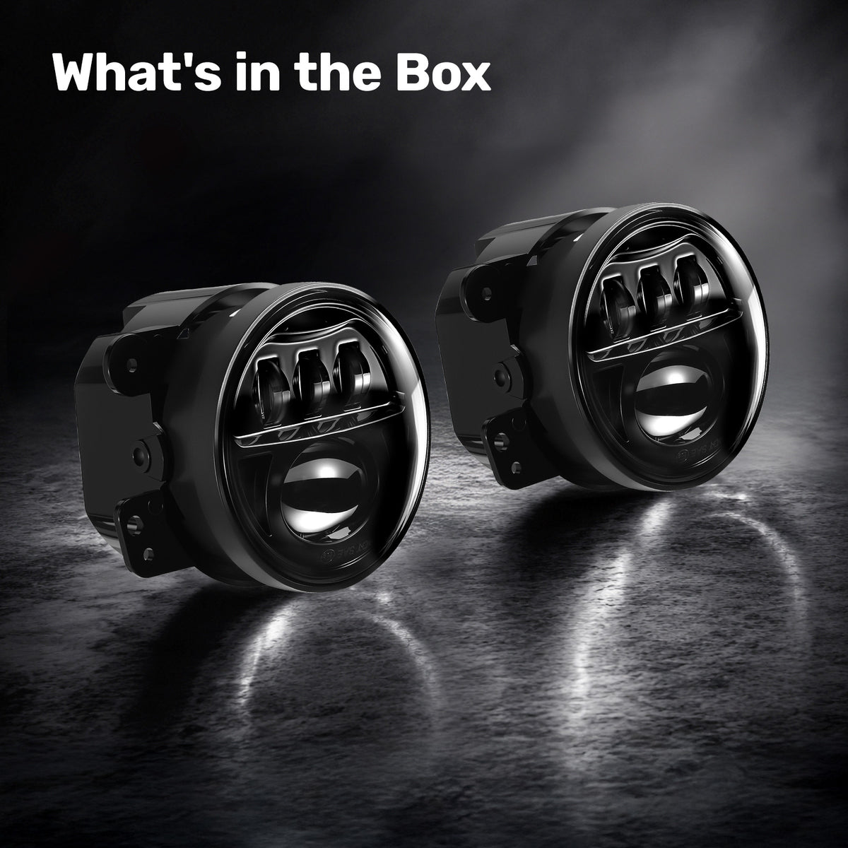For 2007-2017 Jeep Wrangler JK Black LED Fog Lights Assembly Pair