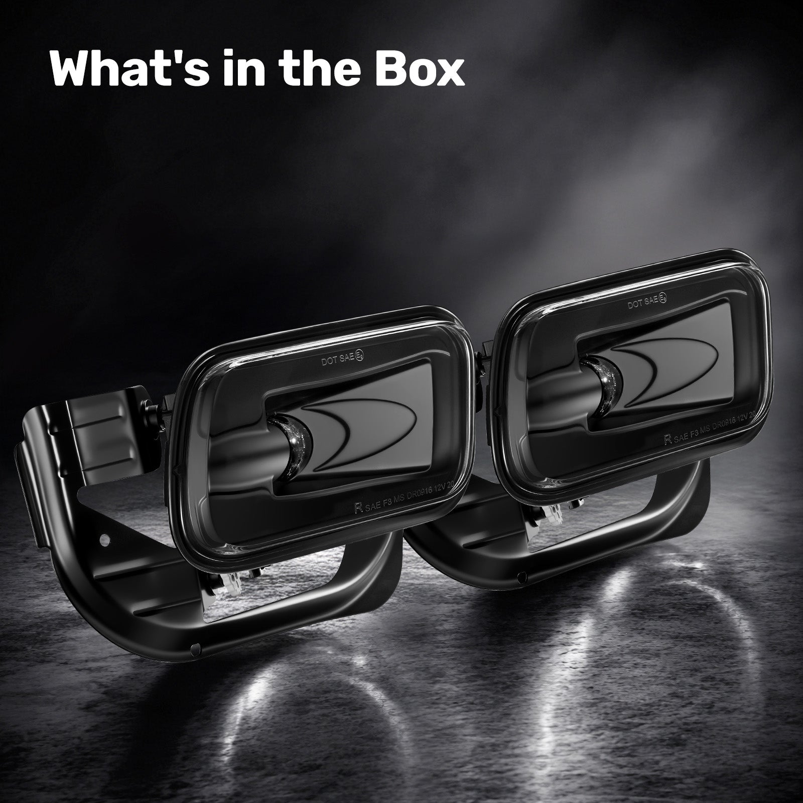For 2009-2012 Dodge Ram 1500 Black LED Fog Lights Assembly Pair