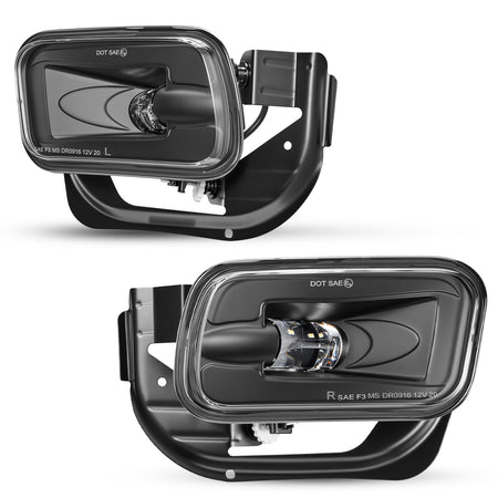 For 2009-2017 Dodge Ram Black LED Fog Lights Assembly Pair