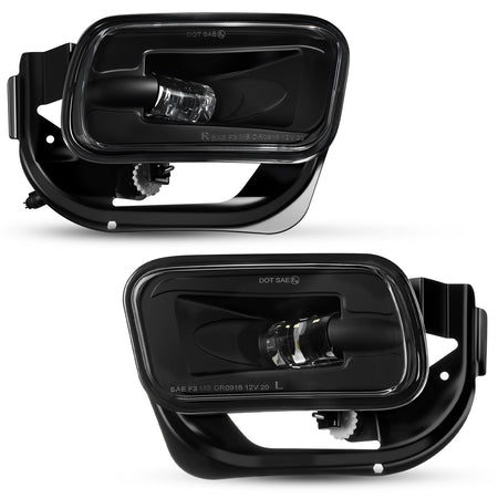 For 2009-2012 Dodge Ram 1500 Black LED Fog Lights Assembly Pair