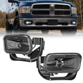 For 2009-2017 Dodge Ram Black LED Fog Lights Assembly Pair