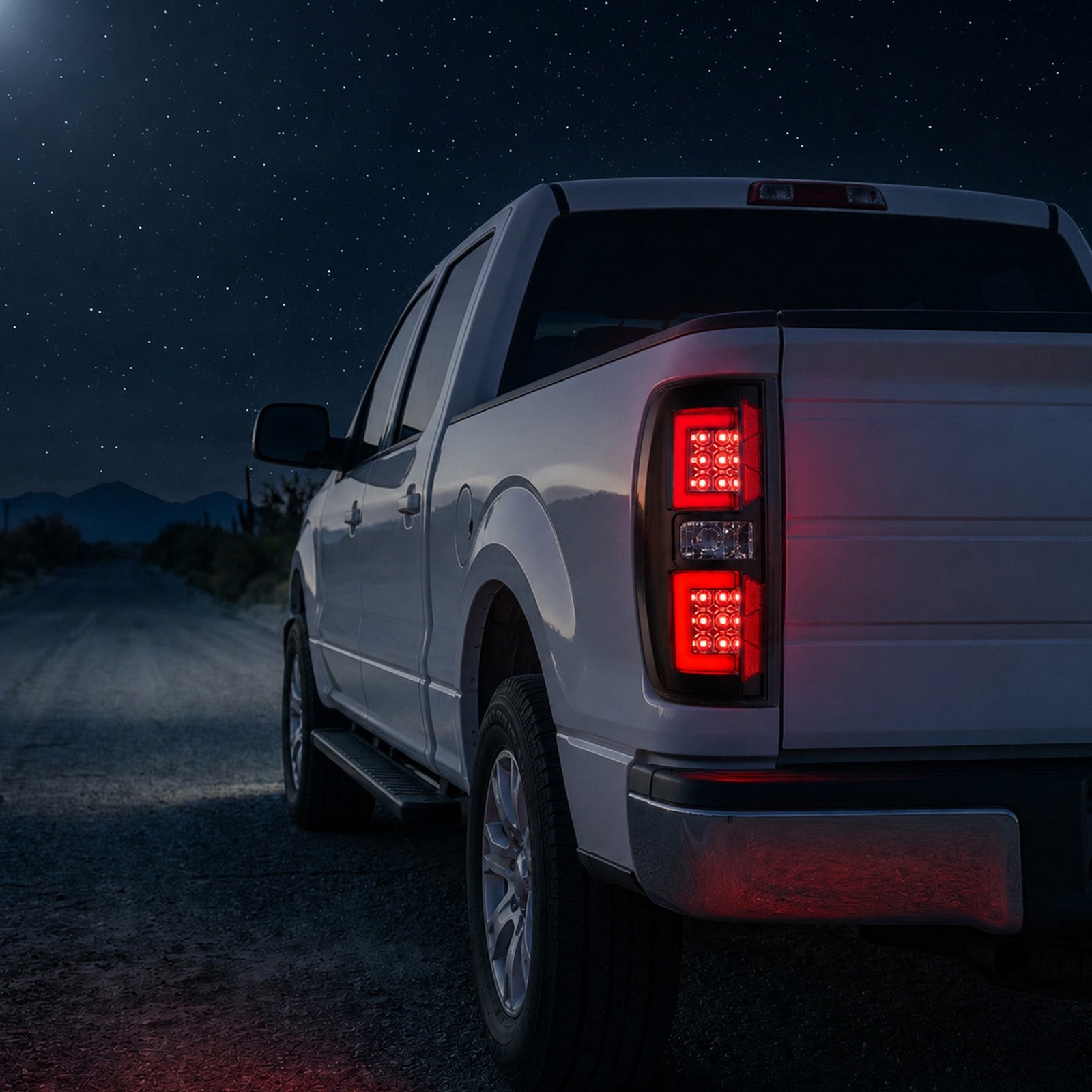 For 2009-2014 Ford F150 Clear Housing LED Tail Light Assembly Pair