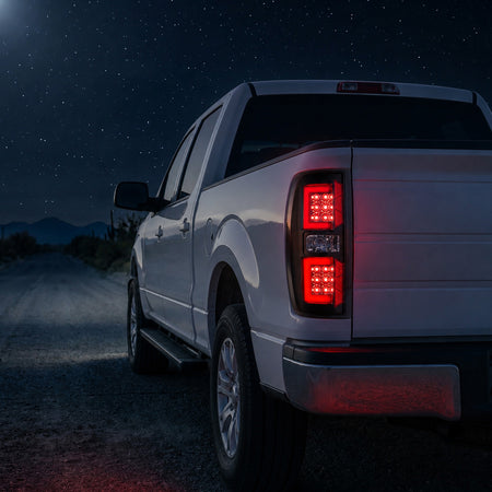 For 2009-2014 Ford F150 Clear Housing LED Tail Light Assembly Pair