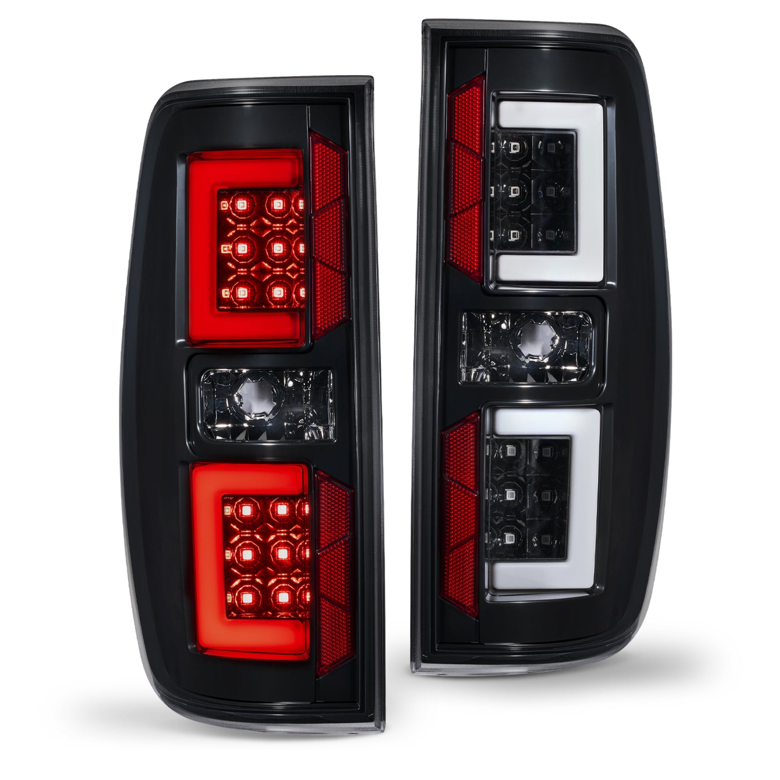 For 2009-2014 Ford F150 Clear Housing LED Tail Light Assembly Pair