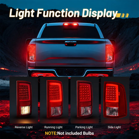 For 2009-2018 Dodge Ram 1500/2500/3500 LED Tail Lights Assembly Pair