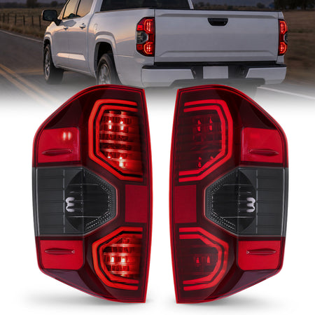 For 2014-2022 Toyota Tundra Red LED Tail Light Assembly Pair