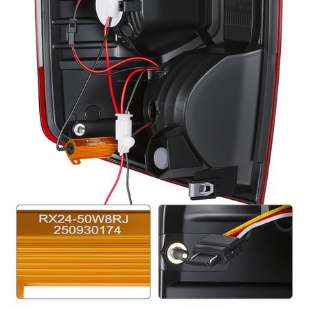 For 2014-2022 Toyota Tundra Red LED Tail Light Assembly Pair