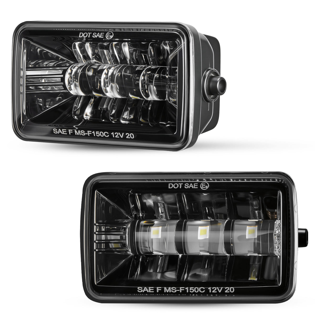 For-2015-2019-Ford-F-150-Black-LED-Fog-Lights-Assembly-Pair-A