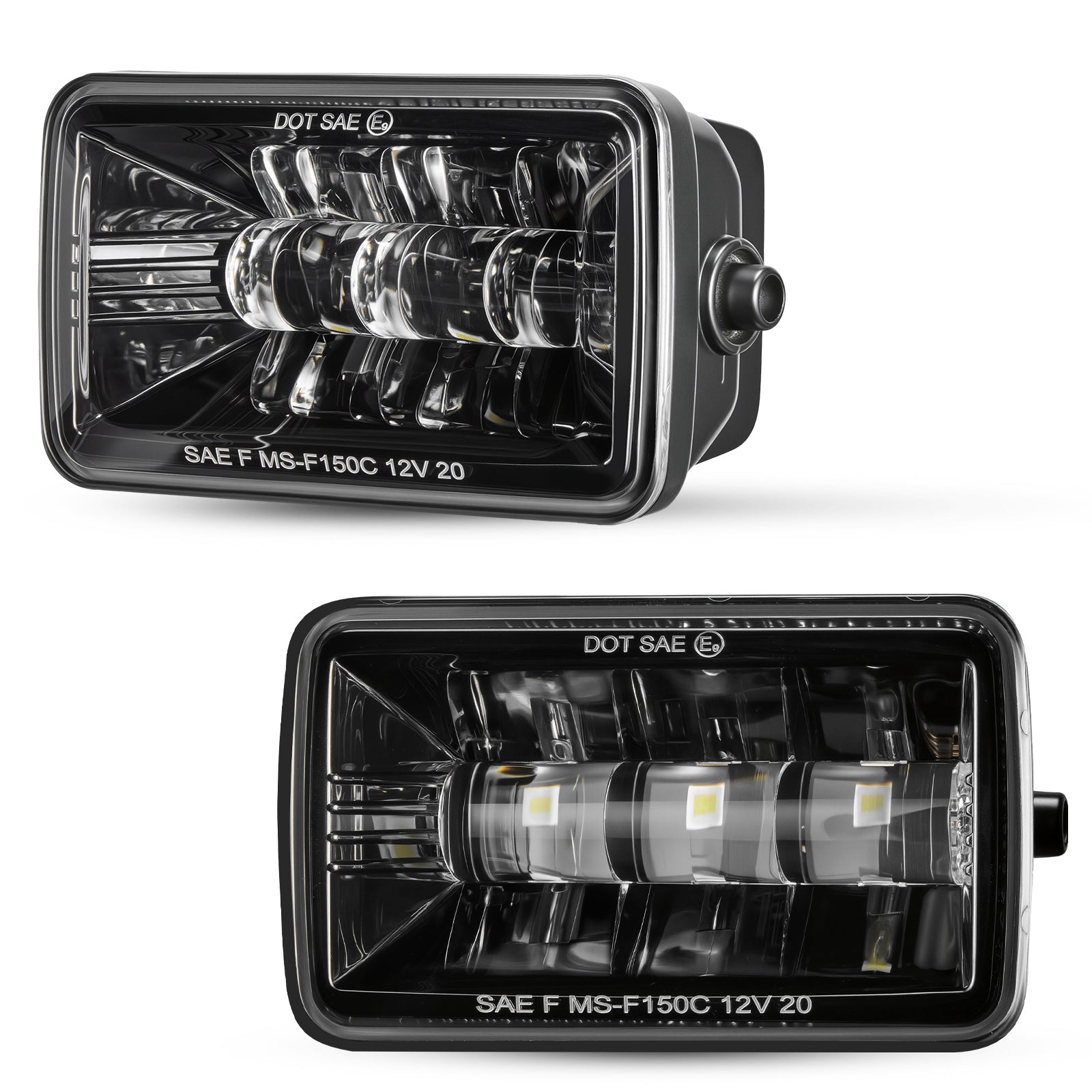 For-2015-2019-Ford-F-150-Black-LED-Fog-Lights-Assembly-Pair-A