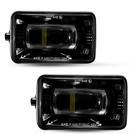 For 2015-2019 Ford F-150 Black LED Fog Lights Assembly Pair