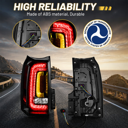 For 2015-2020 GMC Yukon/Yukon XL Denali SLE SLT LED Tail Light Assembly Pair