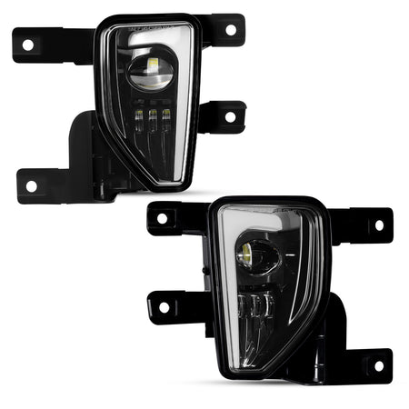 For 2016-2018 Chevy Silverado 1500 Black LED Fog Lights Assembly Pair