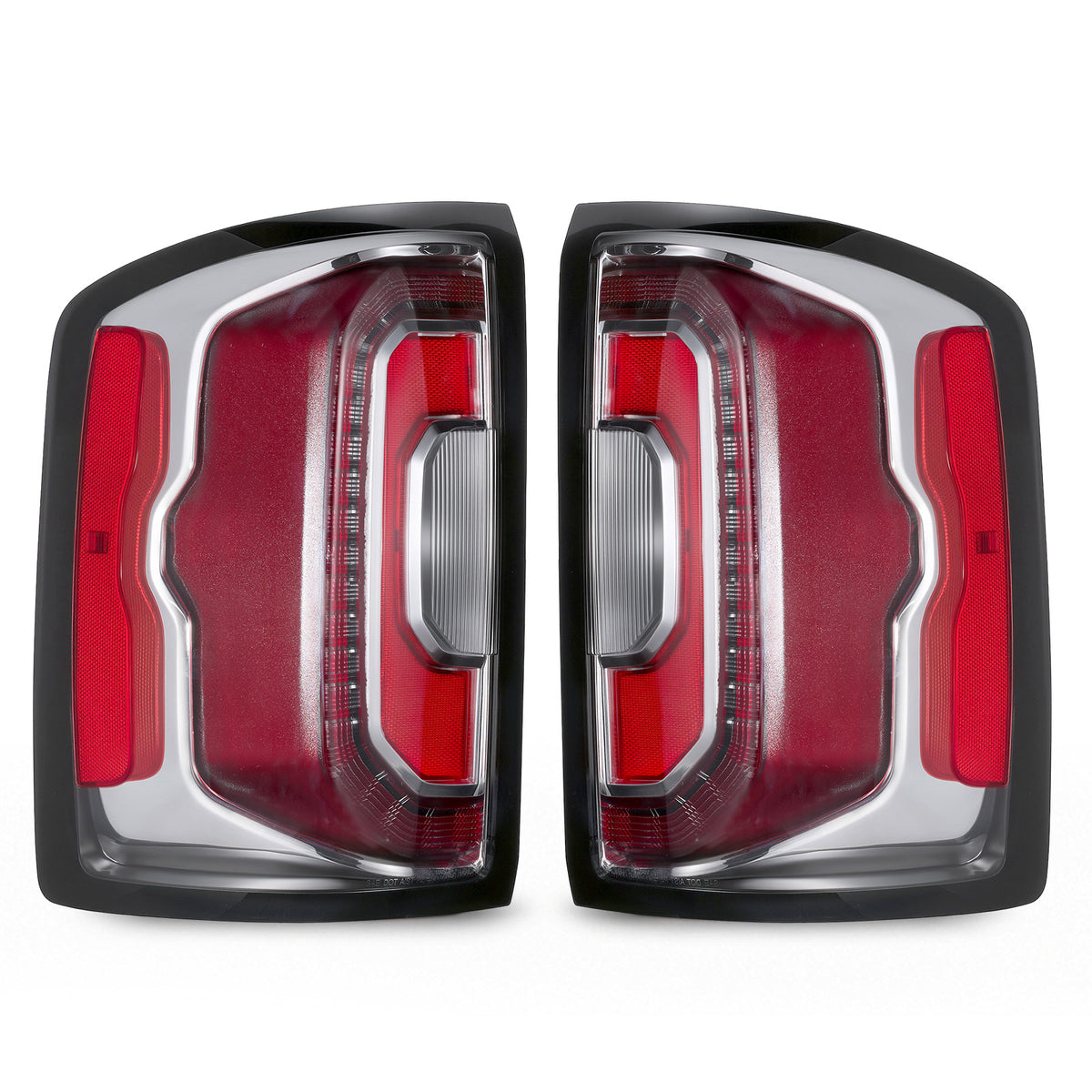 For 2016-2018 GMC Sierra Red Housing LED Tail Lights Assembly Pair