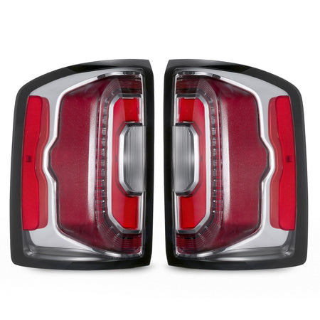 For 2016-2018 GMC Sierra Red Housing LED Tail Lights Assembly Pair